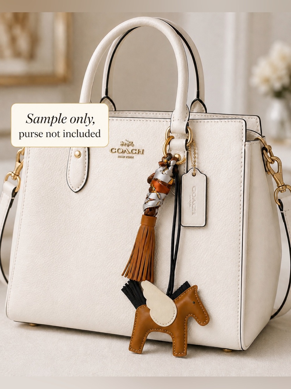 Brown Pegasus Pony Keychain Bag Charm - Picture 3 of 3